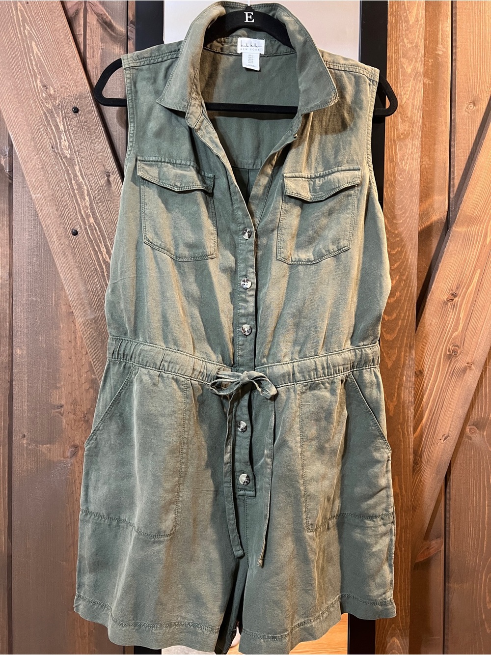 Nicole Miller New York Olive Green Romper